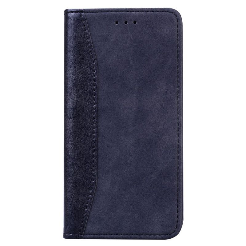 Flip Cover iPhone Xs Max Effet Cuir Business Bicolore