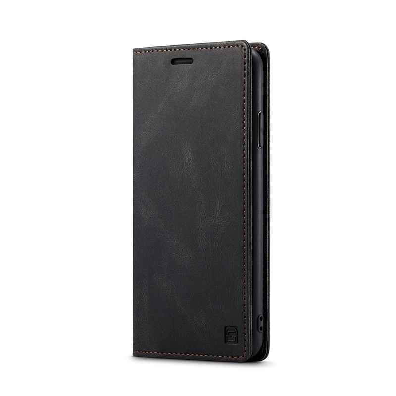 Flip Cover iPhone Xs Max Effet Cuir Technologie Rfid