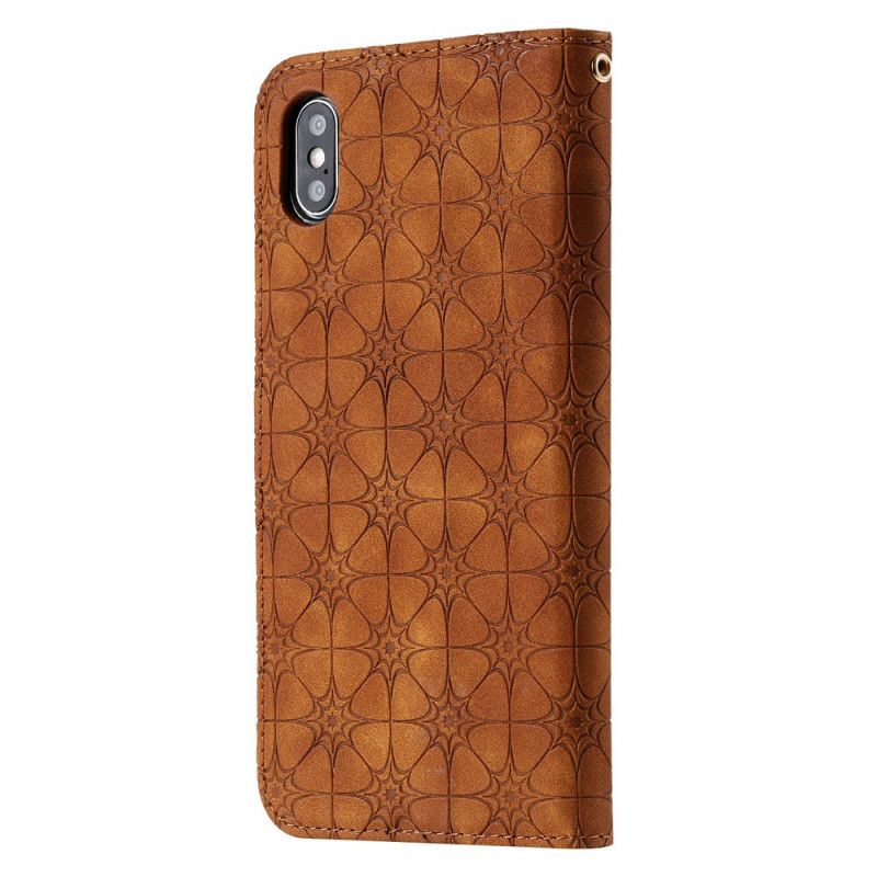 Flip Cover iPhone Xs Max Fleurs Baroques