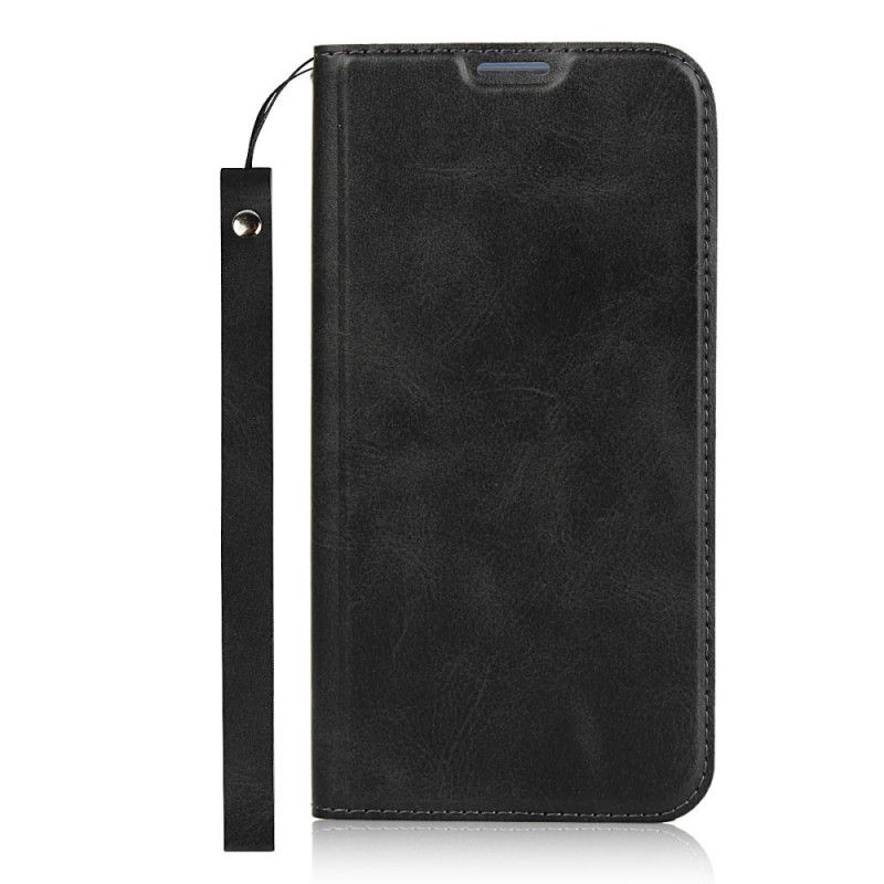 Flip Cover iPhone Xs / X Simili Cuir Avec Lanière