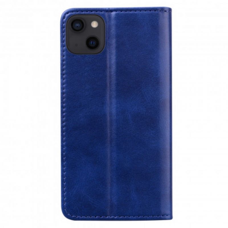 Flip Cover Pour iPhone 13 Effet Cuir Business Bicolore