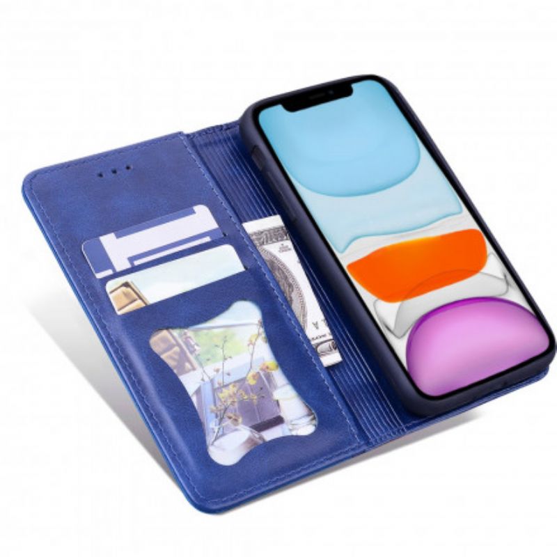 Flip Cover Pour iPhone 13 Effet Cuir Business Bicolore
