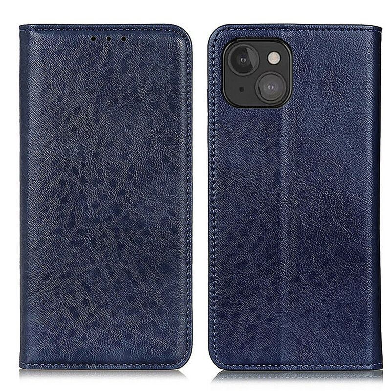 Flip Cover Pour iPhone 13 Mini Cuir Fendu Texturé