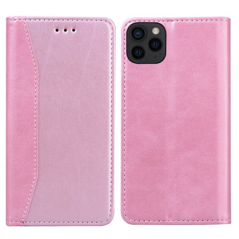 Flip Cover Pour iPhone 13 Pro Effet Cuir Business Bicolore