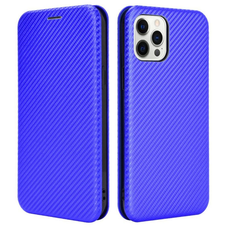 Flip Cover Pour iPhone 13 Pro Fibre Carbone