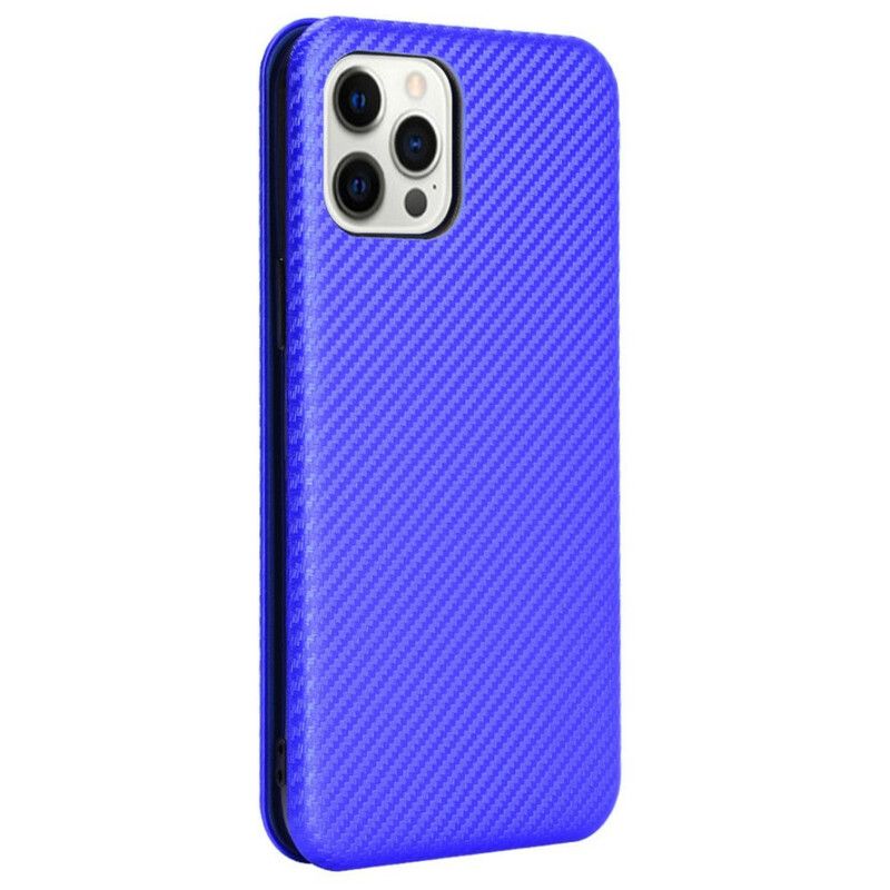 Flip Cover Pour iPhone 13 Pro Fibre Carbone