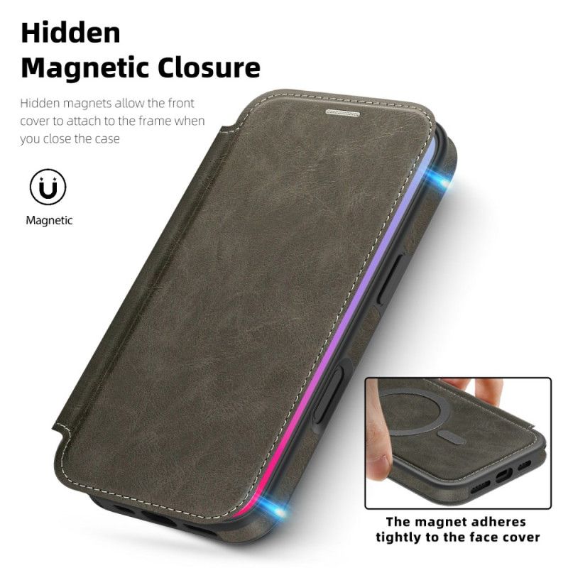 Fllip Cover iPhone 17 Compatible MagSafe Porte-Cartes RFID