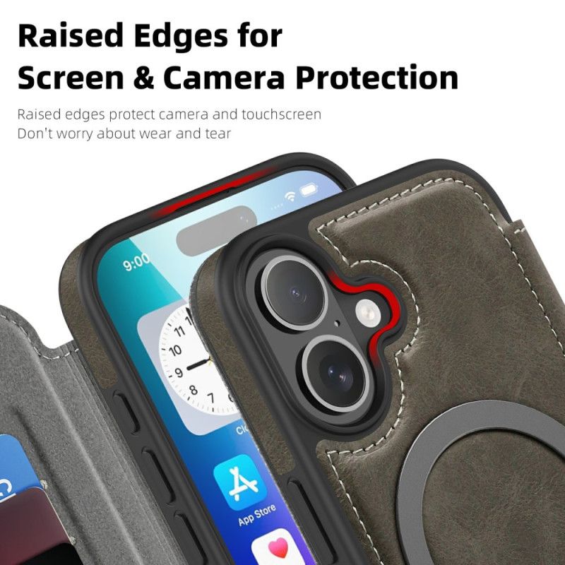 Fllip Cover iPhone 17 Compatible MagSafe Porte-Cartes RFID
