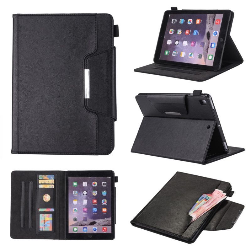 Housse iPad 10.2" (2019) Simili Cuir Fermoir Argenté