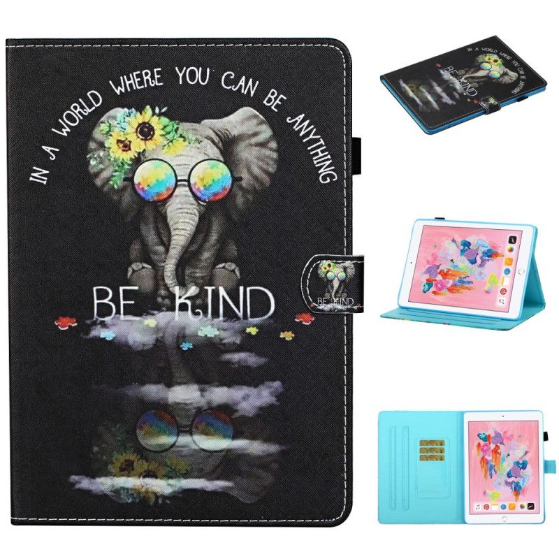 Housse iPad 10.2" (2020) (2019) / Air 10.5" (2019) / Pro 10.5" Éléphant Be Kind