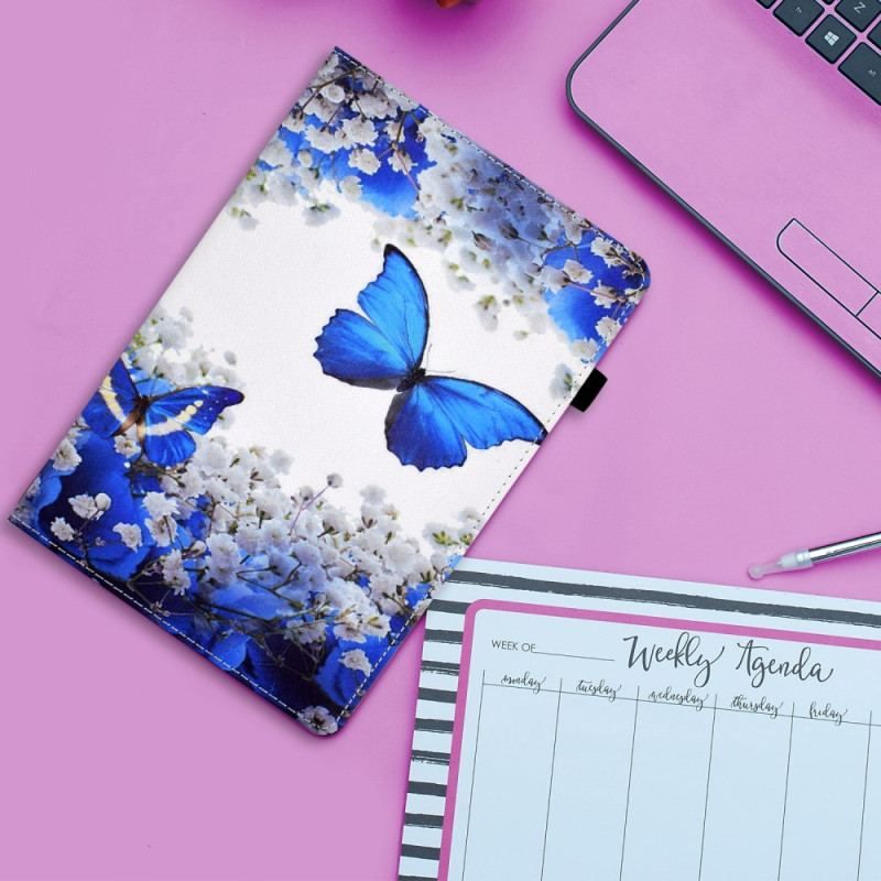 Housse iPad 10.9'' (2022) Papillons Bleus
