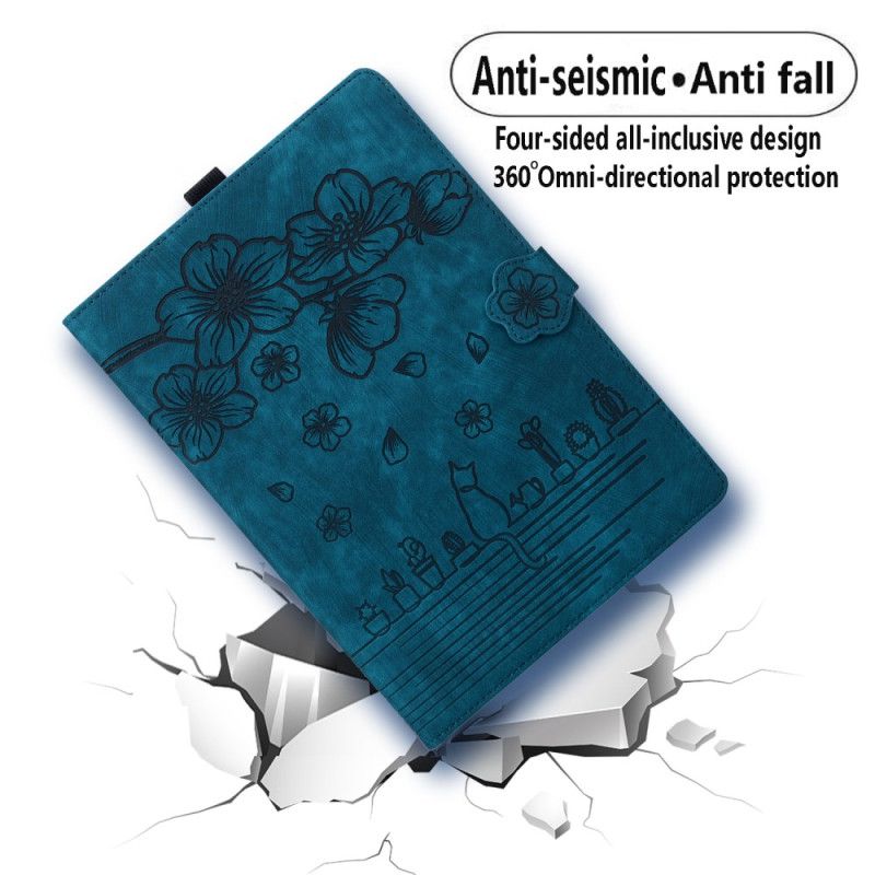 Housse iPad (2025) / 10.9 (2022) Cerisier et Chats