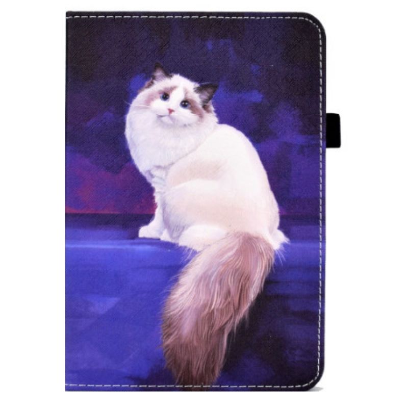 Housse iPad (2025) / 10.9" (2022) Chat Blanc