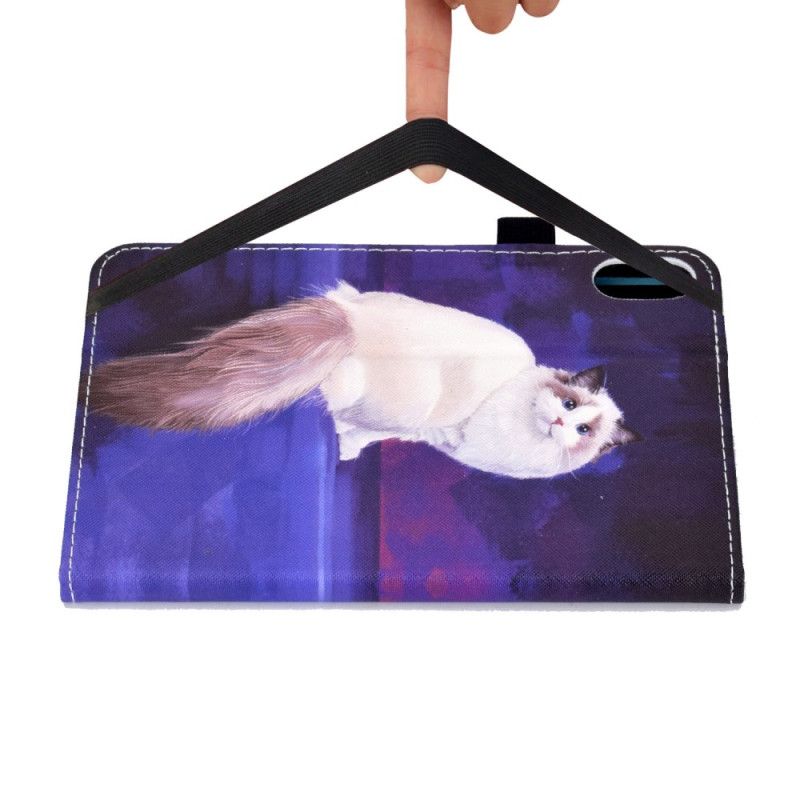 Housse iPad (2025) / 10.9" (2022) Chat Blanc