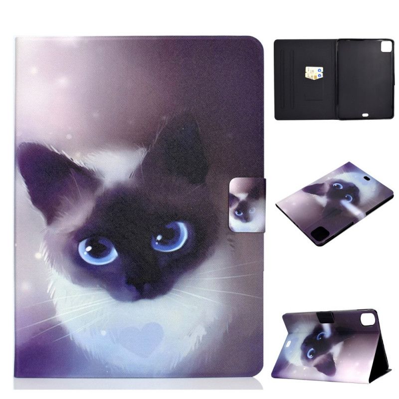 Housse iPad Air 10.9" (2020) Chat Aux Yeux Bleus