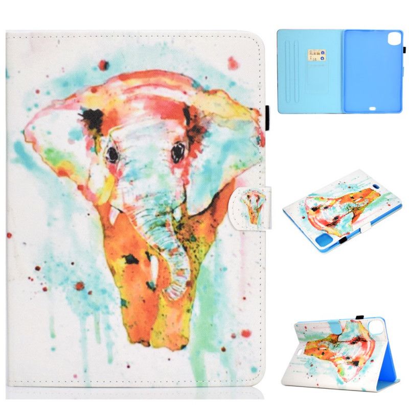 Housse iPad Air 10.9" (2020) Éléphant Aquarelle