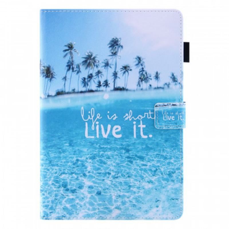 Housse iPad Mini 6 (2021) Life is Short Marine