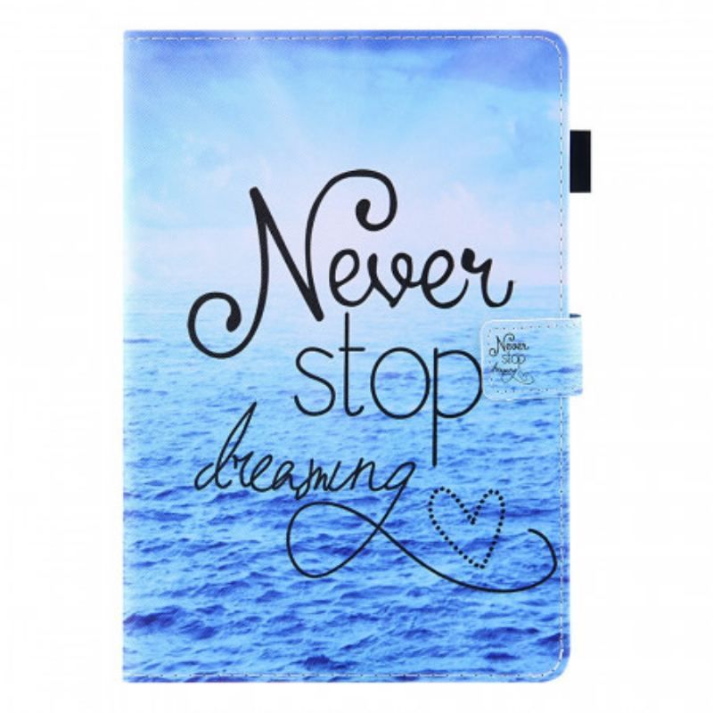 Housse iPad Mini 6 (2021) Never Stop Dreaming Marine