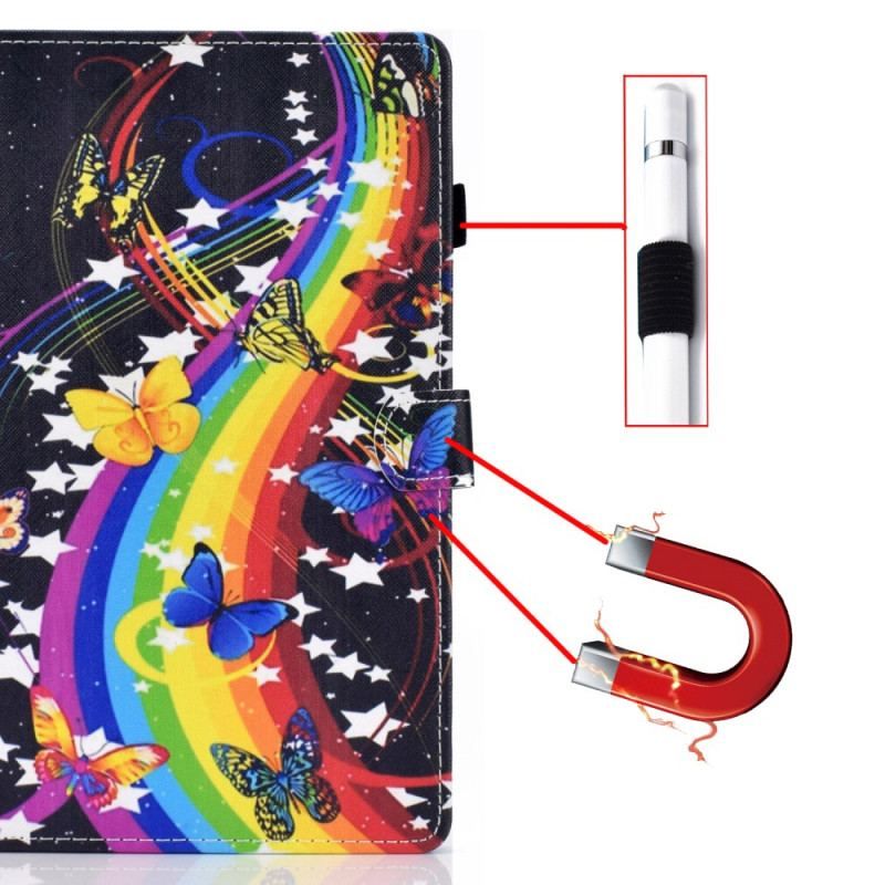 Housse iPad Mini 6 (2021) Papillons Arc-en-Ciel