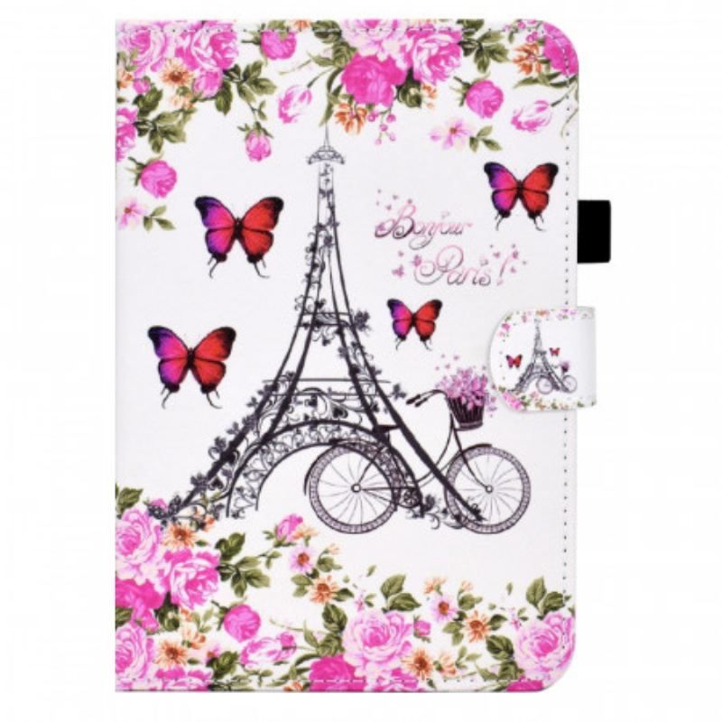 Housse iPad Mini 6 (2021) Tour Eiffel Vélo