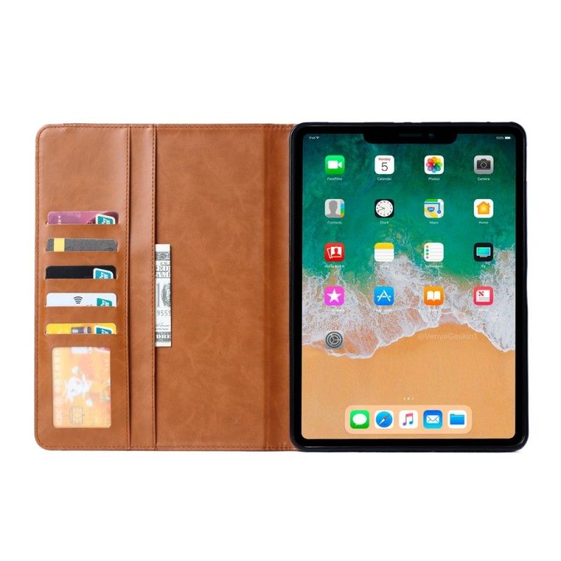 Housse iPad Pro 11" (2018) Effet Cuir Porte-documents