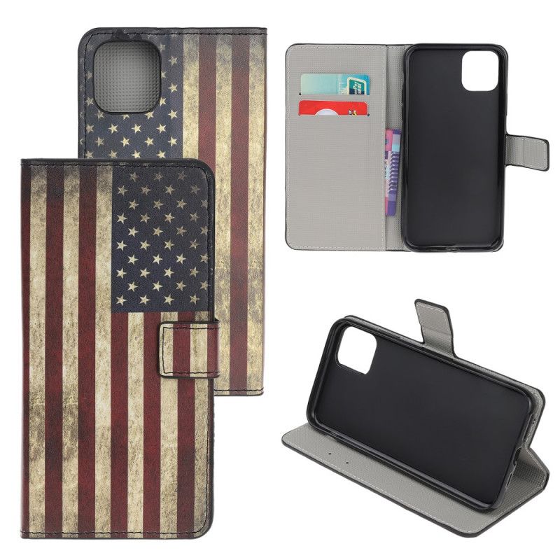 Étui Housse iPhone 11 Drapeau Usa