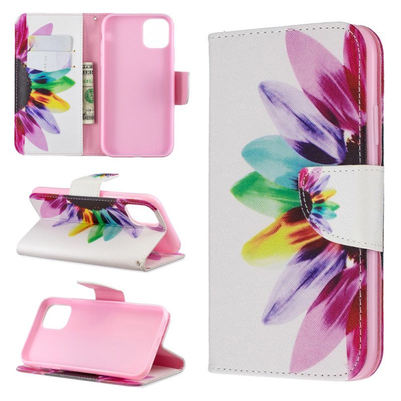 Housse iPhone 11 Fleur Aquarelle