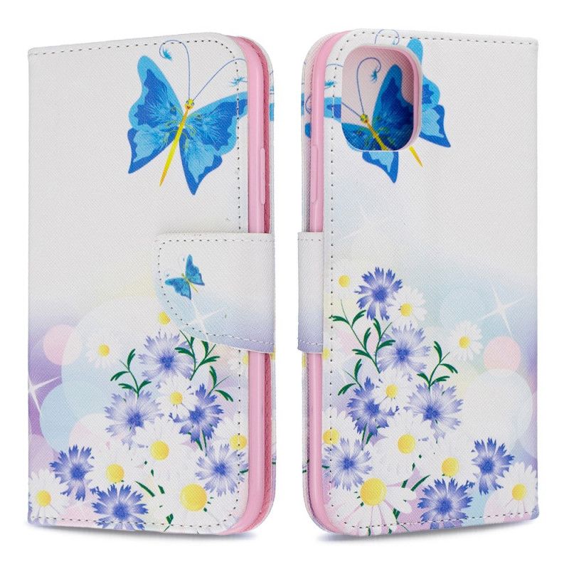 Housse iPhone 11 Papillons Et Fleurs Peints