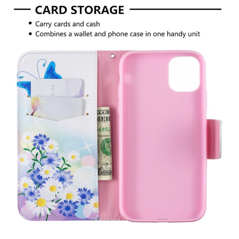 Housse iPhone 11 Papillons Et Fleurs Peints