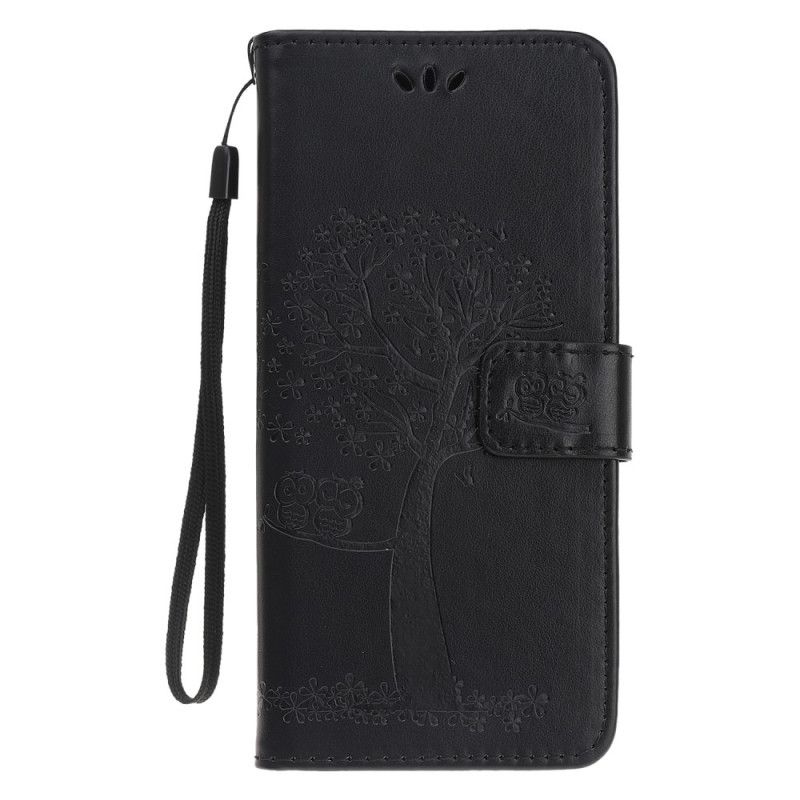 Housse iPhone 11 Pro Arbre Et Hiboux À Lanière