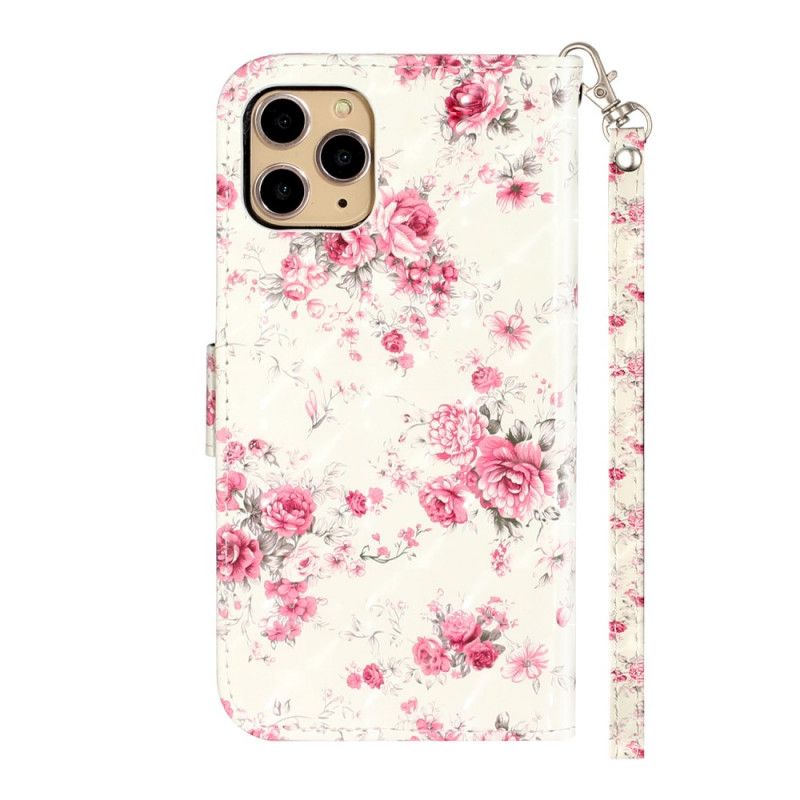 Housse iPhone 11 Pro Fleurs Light Spots À Lanière