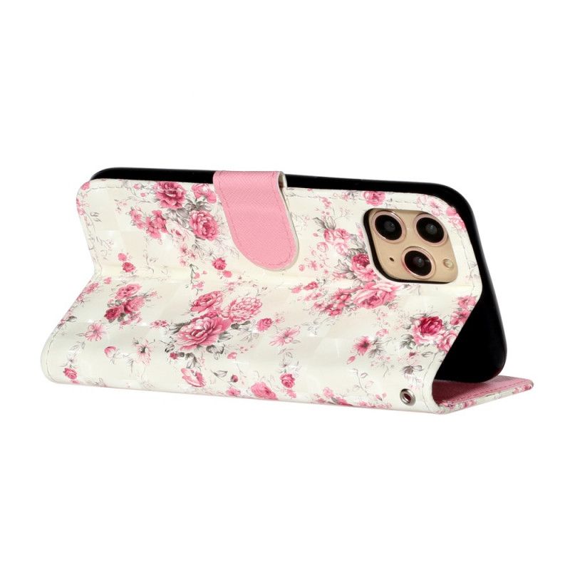 Housse iPhone 11 Pro Fleurs Light Spots À Lanière