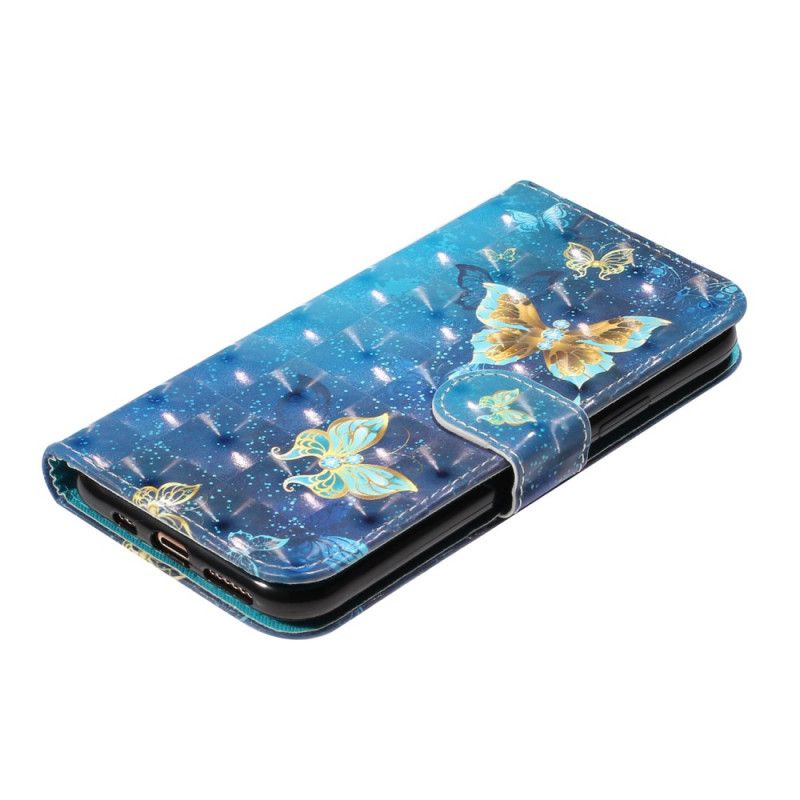 Housse iPhone 11 Pro Light Spot Papillons Avec Lanière