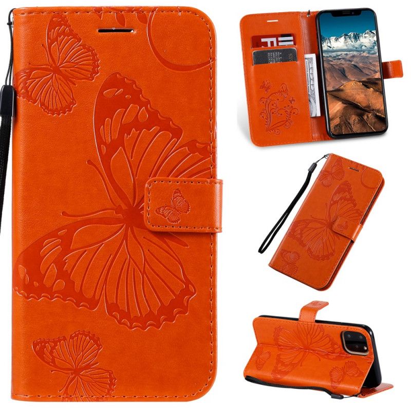 Housse iPhone 11 Pro Max Papillons Géants À Lanière