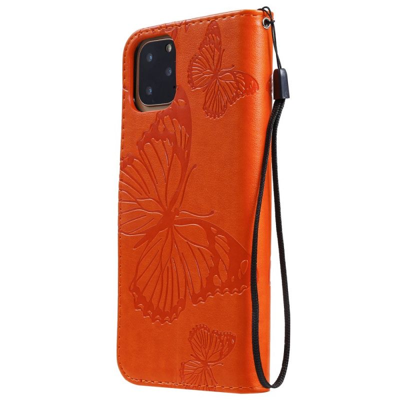 Housse iPhone 11 Pro Max Papillons Géants À Lanière