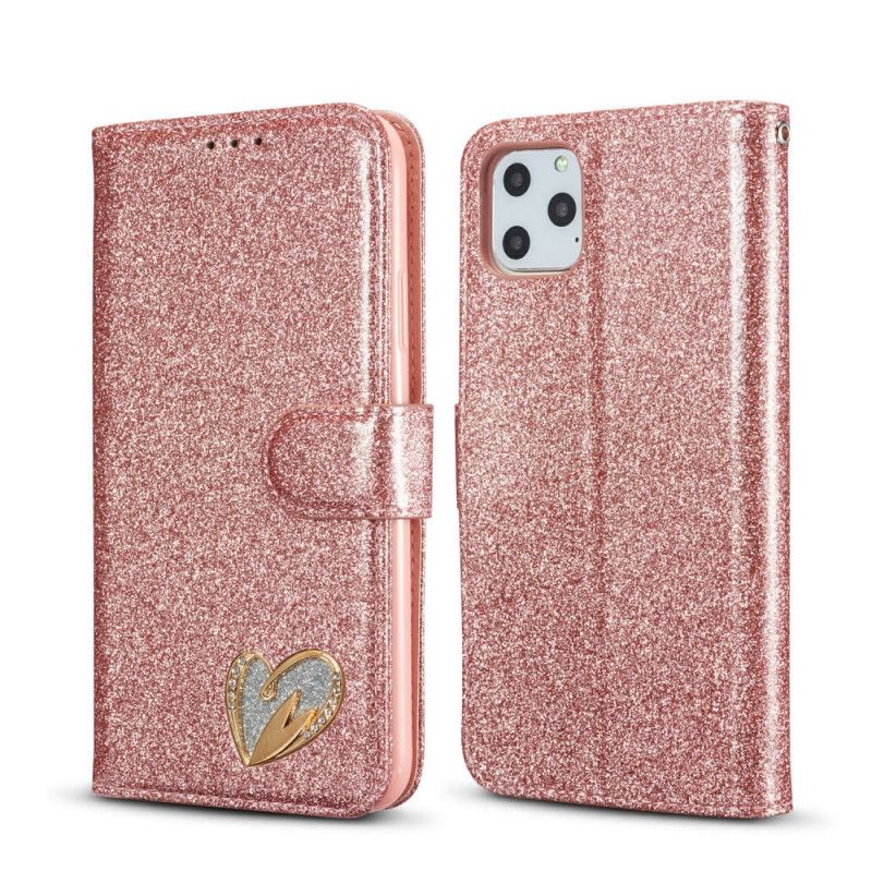 Housse iPhone 11 Pro Paillettes Coeur