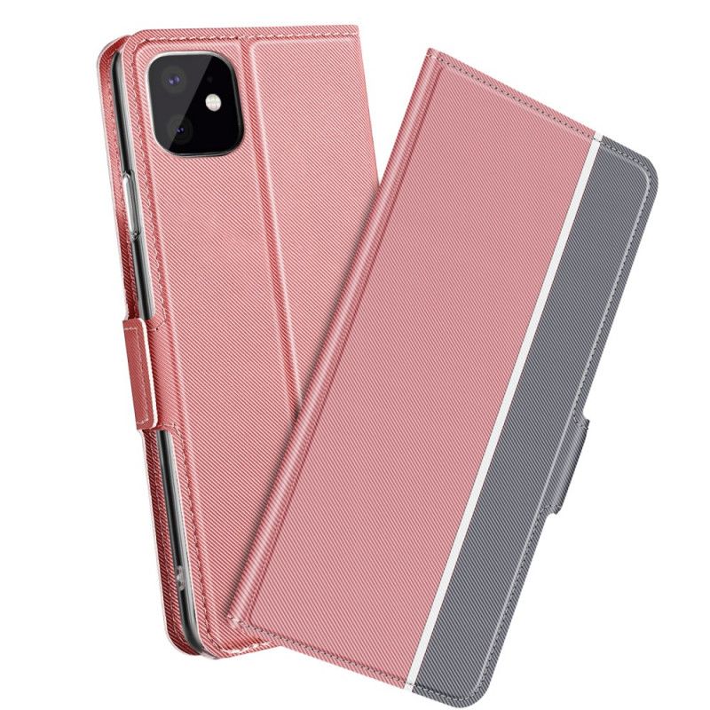 Housse iPhone 11 Pro Simili Cuir Bicolore Verticale