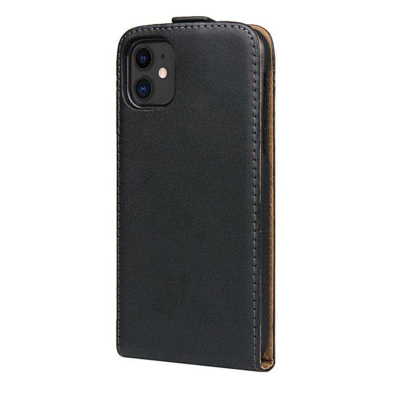 Housse iPhone 11 Véritable Cuir Flip Vertical