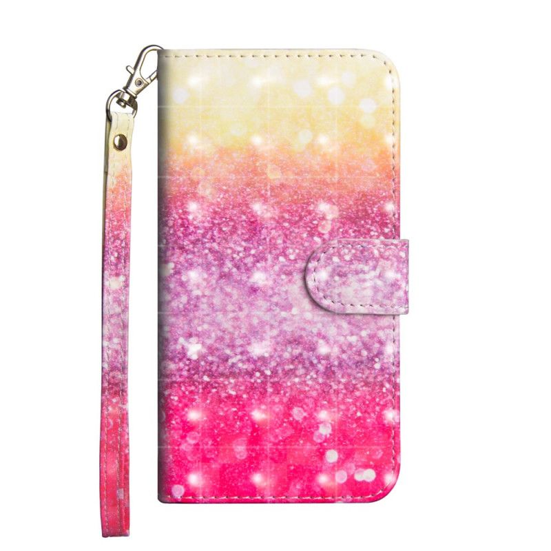 Housse iPhone 12 Mini Dégradé Paillettes Magenta