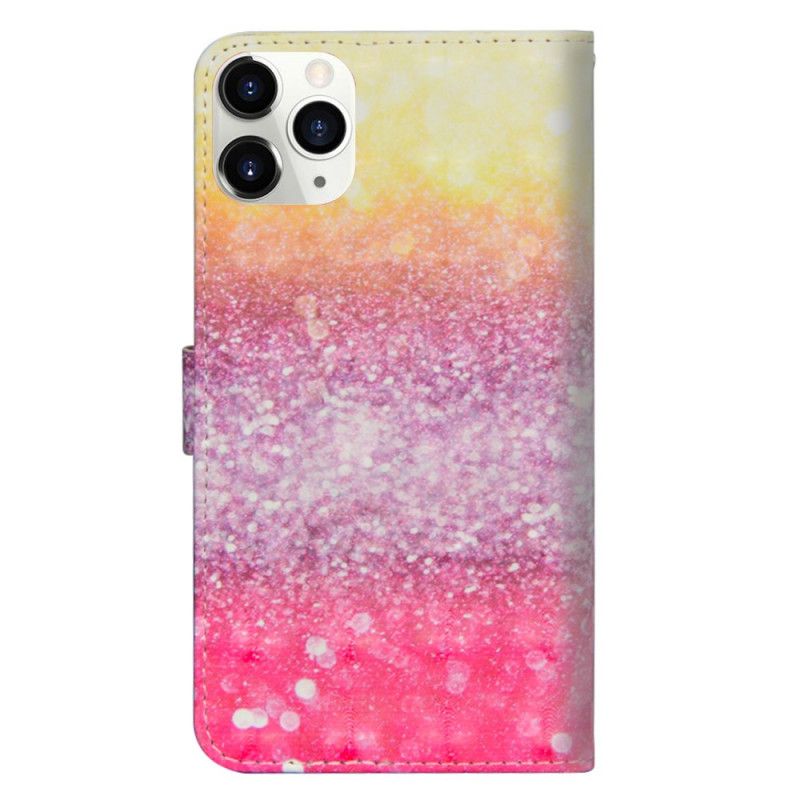 Housse iPhone 12 Mini Dégradé Paillettes Magenta