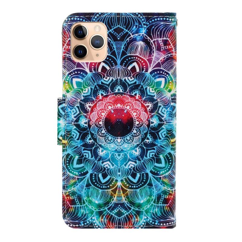 Étui Housse iPhone 12 Mini Flashy Mandala À Lanière