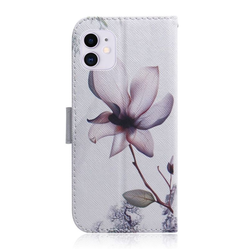 Housse iPhone 12 Mini Fleur Vieux Rose