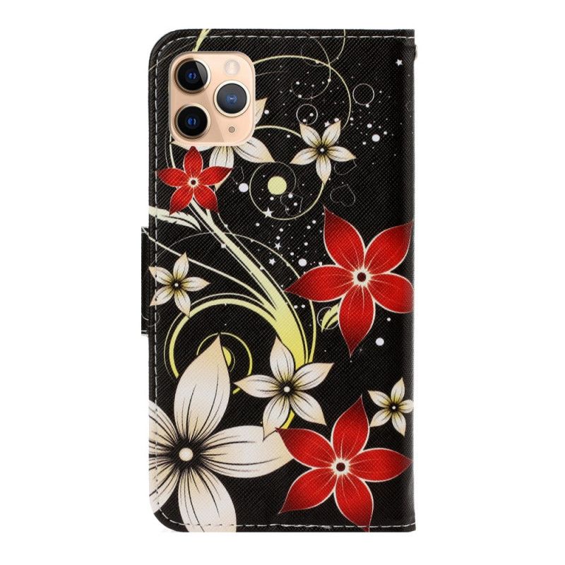 Housse iPhone 12 Mini Fleurs Colorées À Lanière