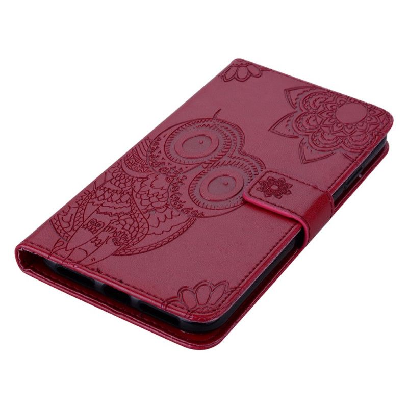 Housse iPhone 12 Mini Hibou Mandala Et Lanière