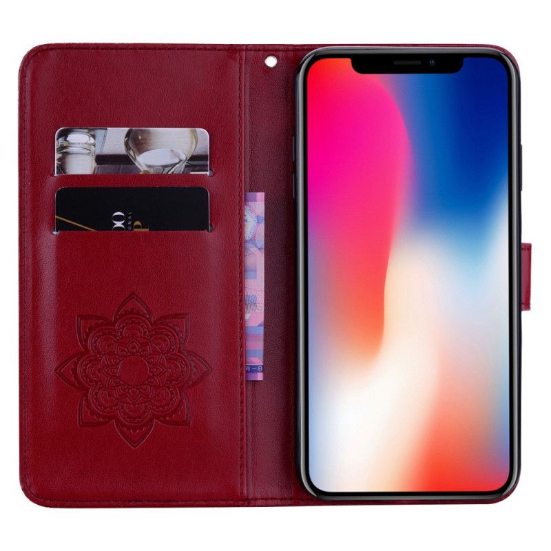 Housse iPhone 12 Mini Hibou Mandala Et Lanière