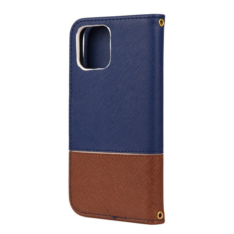 Housse iPhone 12 Mini Simili Cuir Bicolore