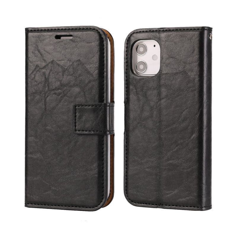 Housse iPhone 12 Mini Style Cuir Vielli Coque Détachable