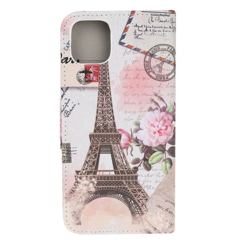 Housse iPhone 12 Mini Tour Eiffel Rétro