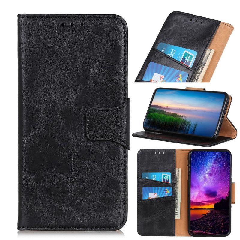 Housse iPhone 12 / 12 Pro Cuir Fendu Fermoir Réversible