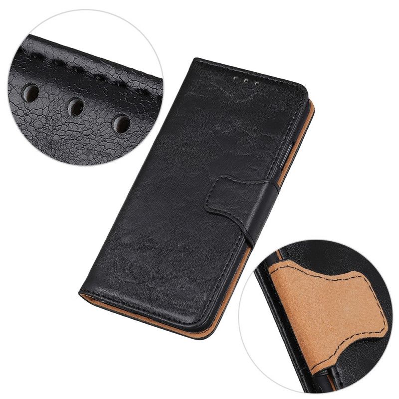 Housse iPhone 12 / 12 Pro Cuir Fendu Fermoir Réversible